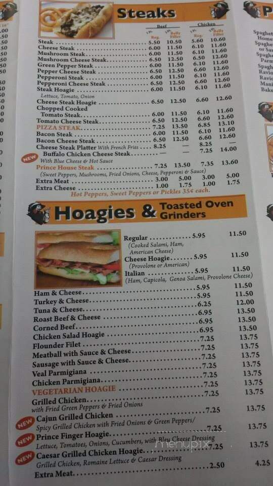 Prince of Pizza & Falafel - Philadelphia, PA menu_pic