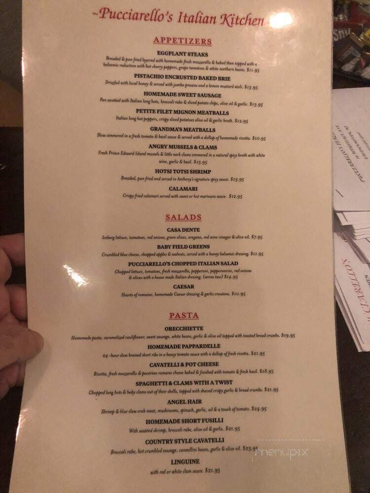 Pucciarello's Italian Kitchen - East Hanover, NJ menu_pic