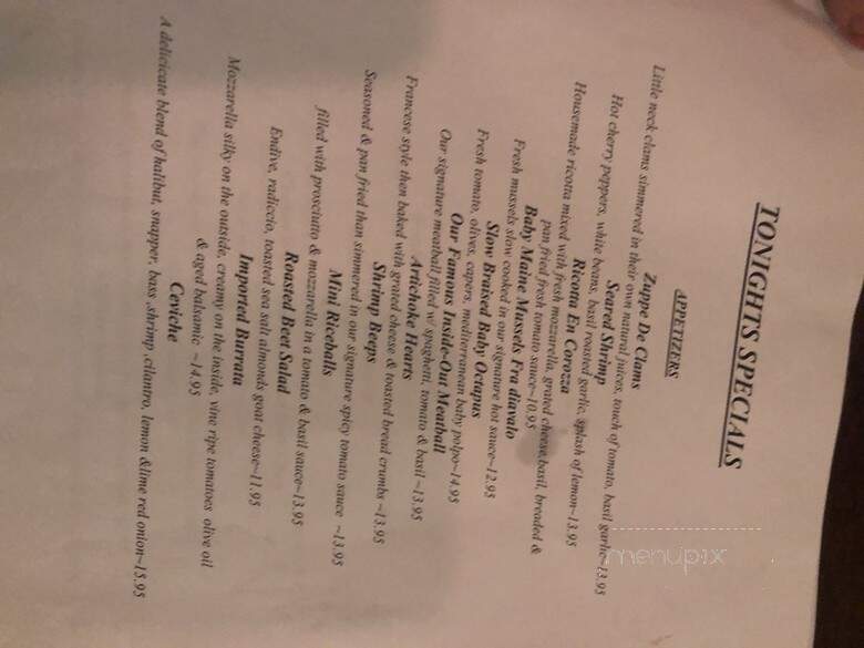Pucciarello's Italian Kitchen - East Hanover, NJ menu_pic