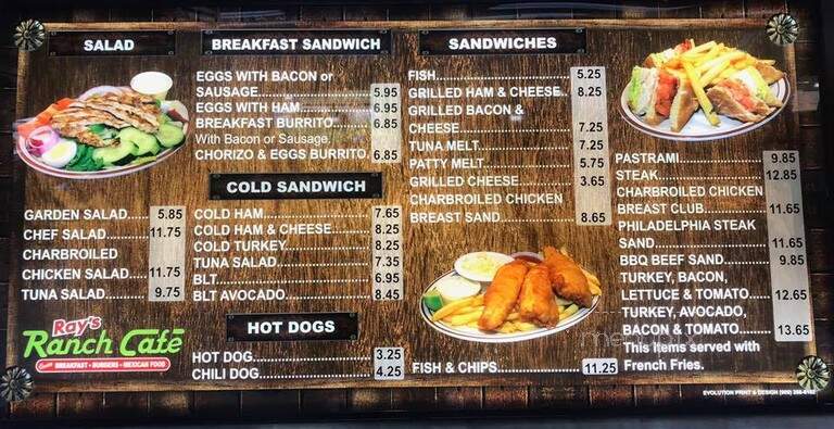 Ray's Ranch Cafe - Riverside, CA menu_pic