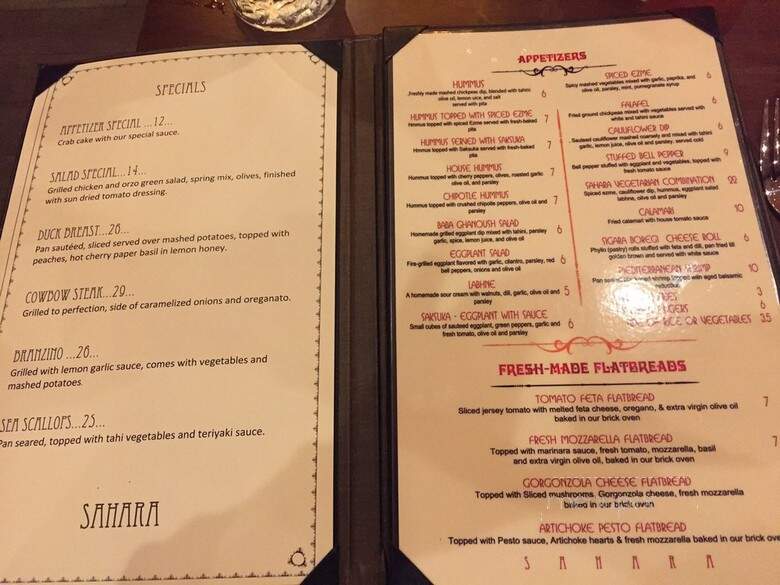 Sahara Restaurant - Manville, NJ menu_pic