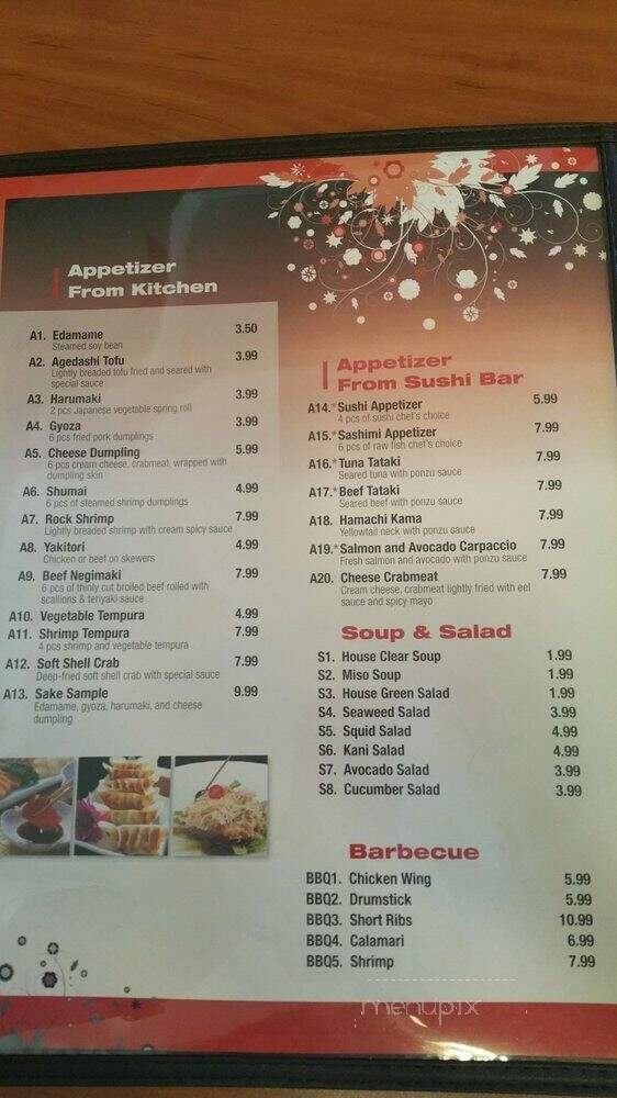 Sake Sushi Grill BBQ & Bar - New Bern, NC menu_pic