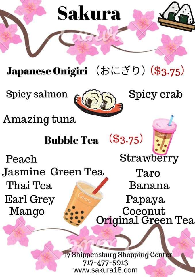 Sakura - Shippensburg, PA menu_pic