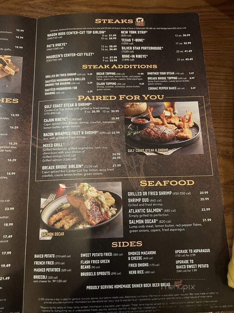 Saltgrass Steak House - Metairie, LA menu_pic