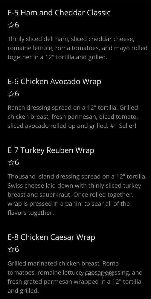 Silver Star Cafe - Grand Rapids, MI menu_pic