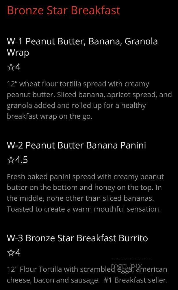 Silver Star Cafe - Grand Rapids, MI menu_pic