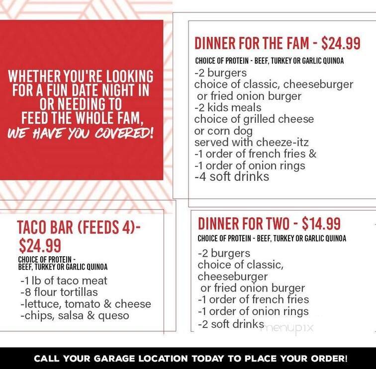 Smitty's Garage Burgers & Beer - Rogers, AR menu_pic