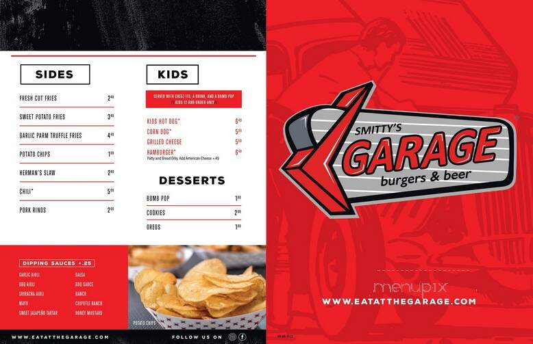 Smitty's Garage Burgers & Beer - Rogers, AR menu_pic