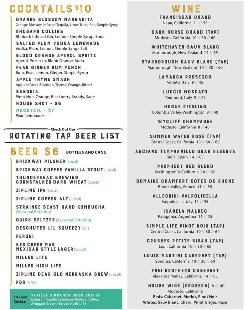Stirnella Bar & Kitchen - Omaha, NE menu_pic