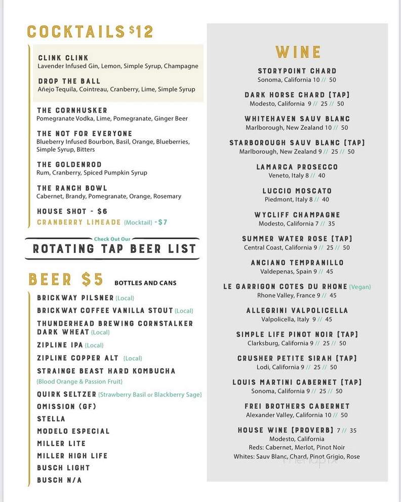 Stirnella Bar & Kitchen - Omaha, NE menu_pic