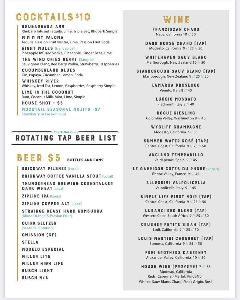 Stirnella Bar & Kitchen - Omaha, NE menu_pic
