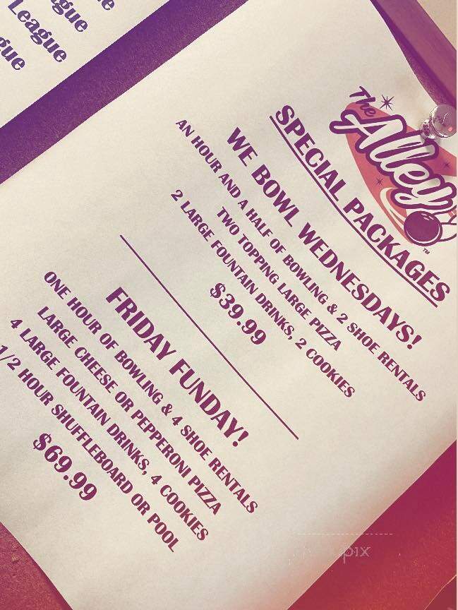 The Alley - Oakland, MD menu_pic