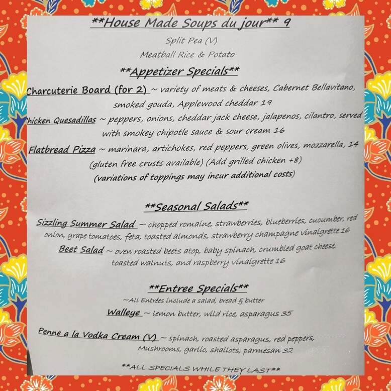 The Bistro On Sterling - Flossmoor, IL menu_pic