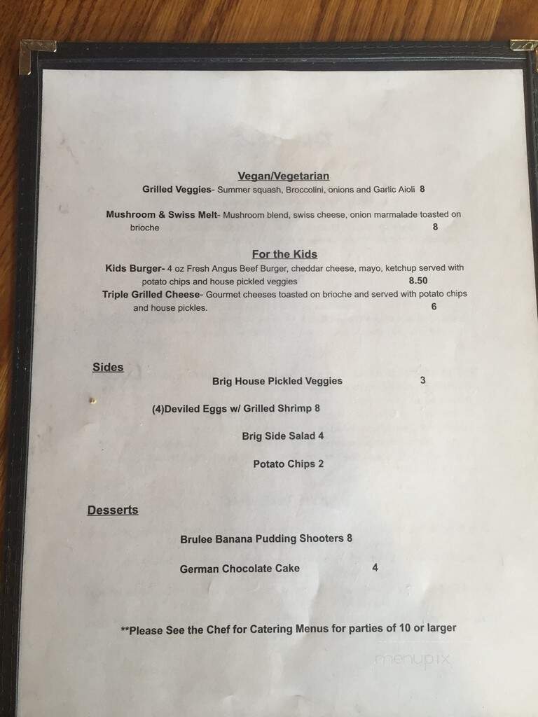 The Brig Beergarden - Washington, DC menu_pic