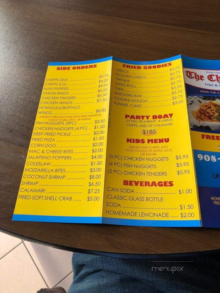 The Chippery - Union, NJ menu_pic