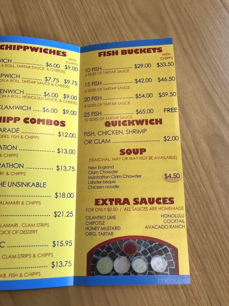 The Chippery - Union, NJ menu_pic