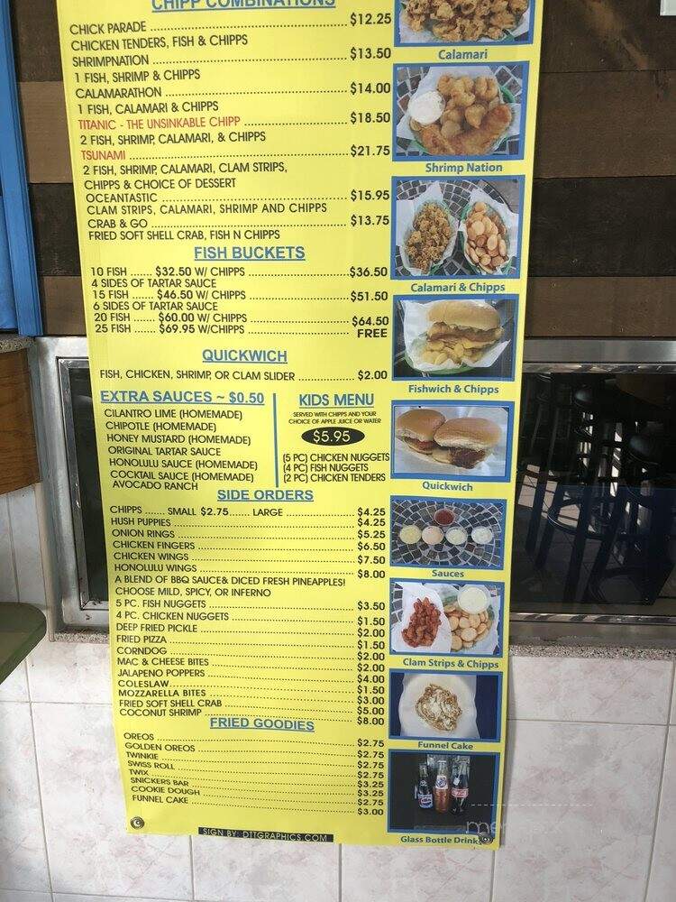 The Chippery - Union, NJ menu_pic