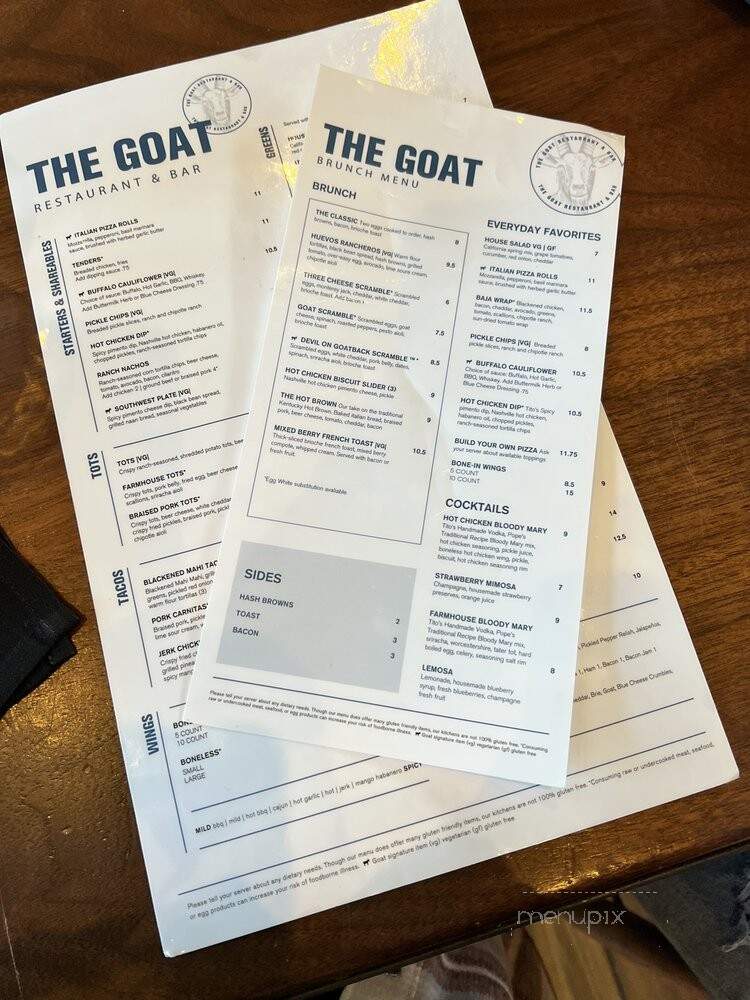 The Goat - Mount Juliet, TN menu_pic