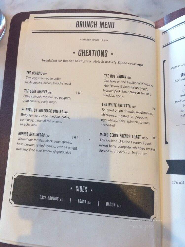 The Goat - Mount Juliet, TN menu_pic
