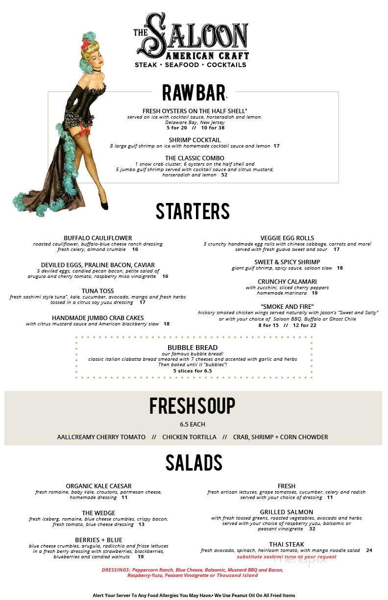 The Saloon - Estero, FL menu_pic