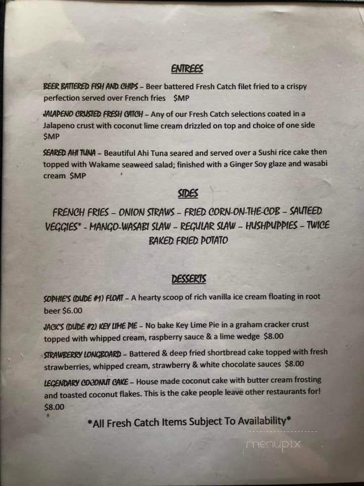 Two Dudes Seafood Restaurant PV - Ponte Vedra Beach, FL menu_pic