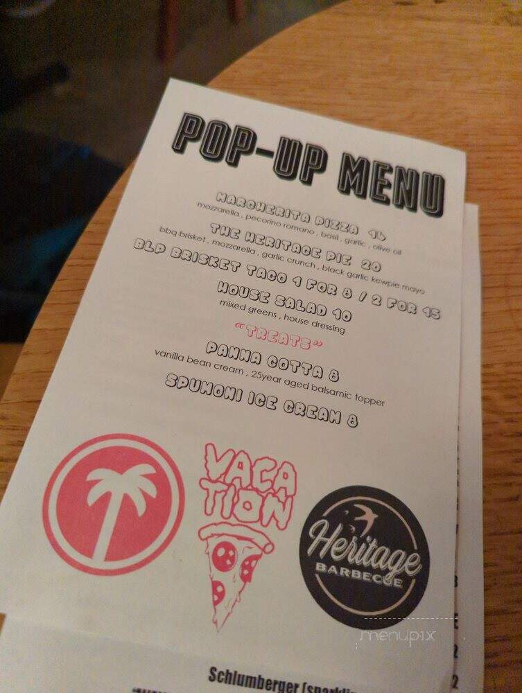 Vacation Bar - Santa Ana, CA menu_pic