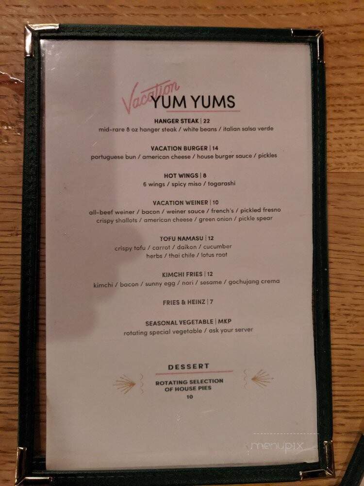 Vacation Bar - Santa Ana, CA menu_pic