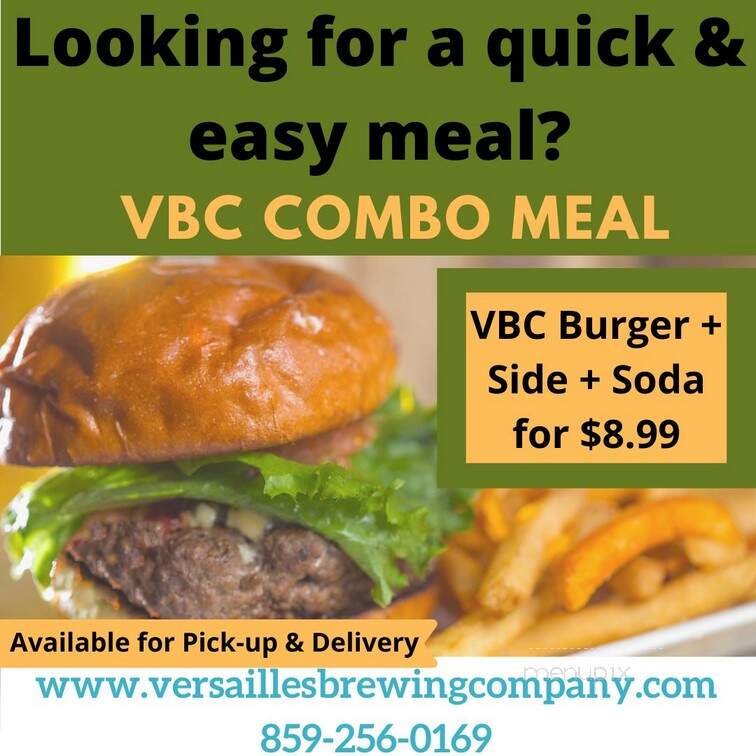 Versailles Brewing - Versailles, KY menu_pic