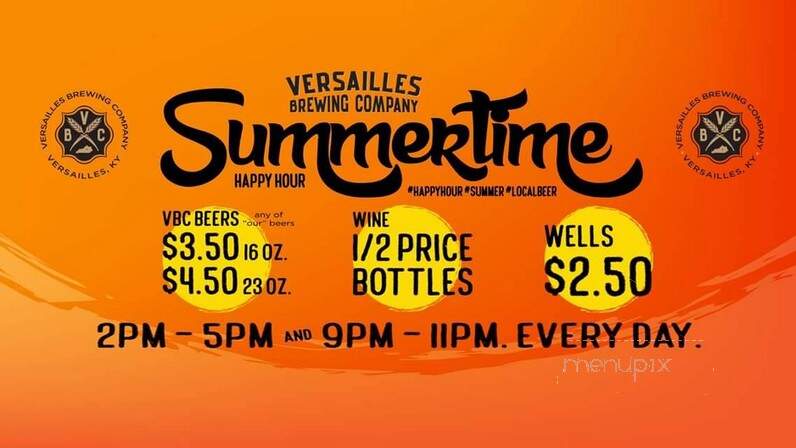 Versailles Brewing - Versailles, KY menu_pic