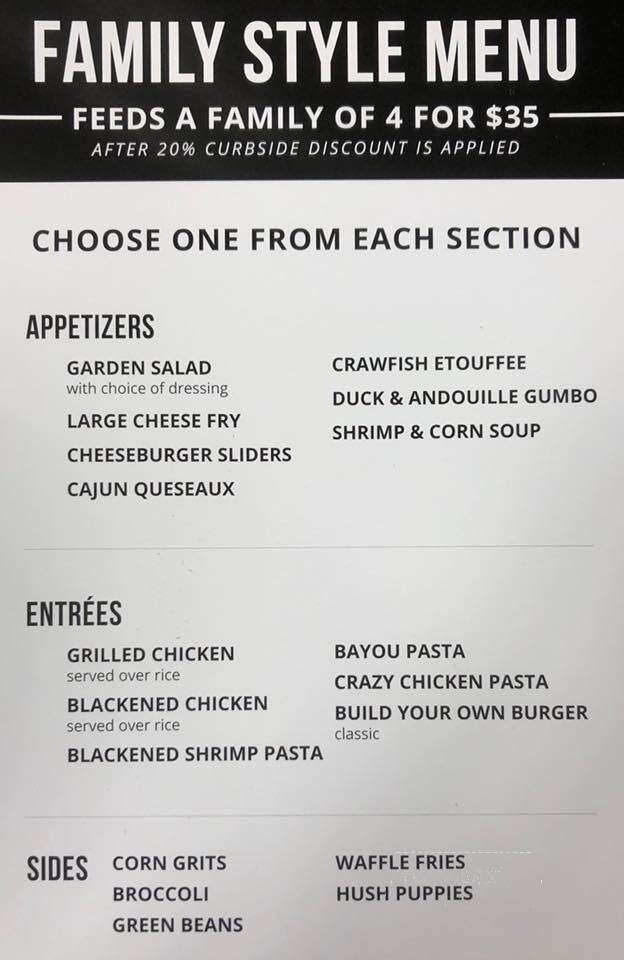 Walk-On's Sports Bistreaux - Broussard, LA menu_pic