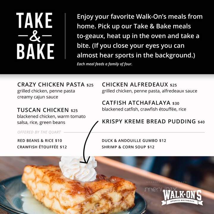 Walk-On's Sports Bistreaux - Broussard, LA menu_pic