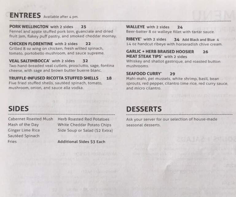 West on Warren - Middlebury, IN menu_pic