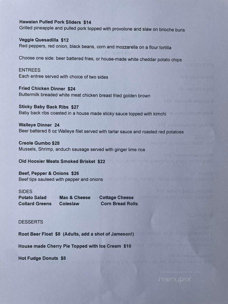 West on Warren - Middlebury, IN menu_pic