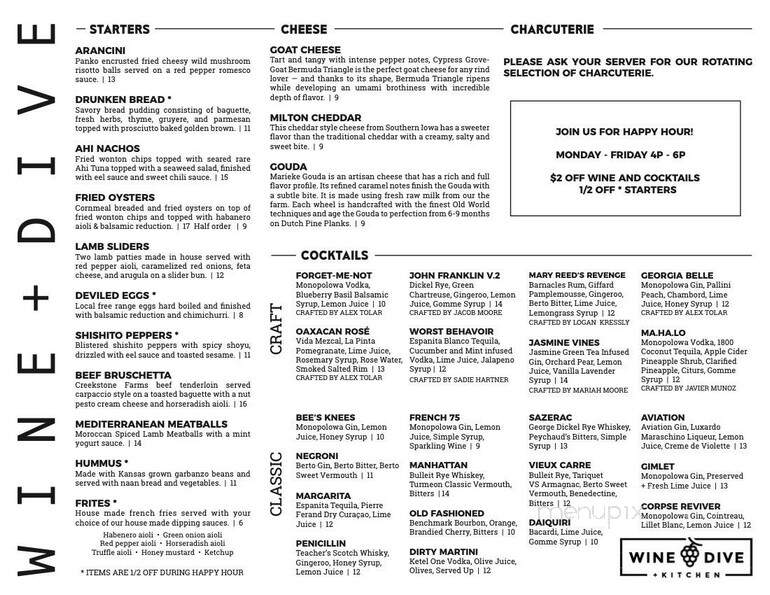 Wine Dive Kitchen - Manhattan, KS menu_pic