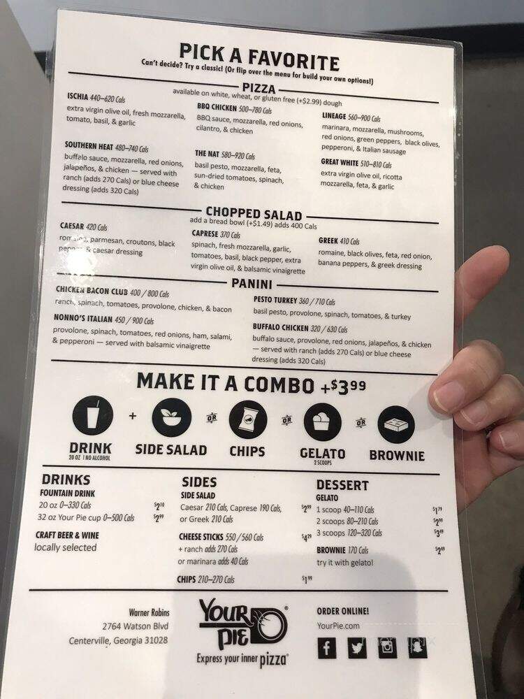 Your Pie - Warner Robins, GA menu_pic
