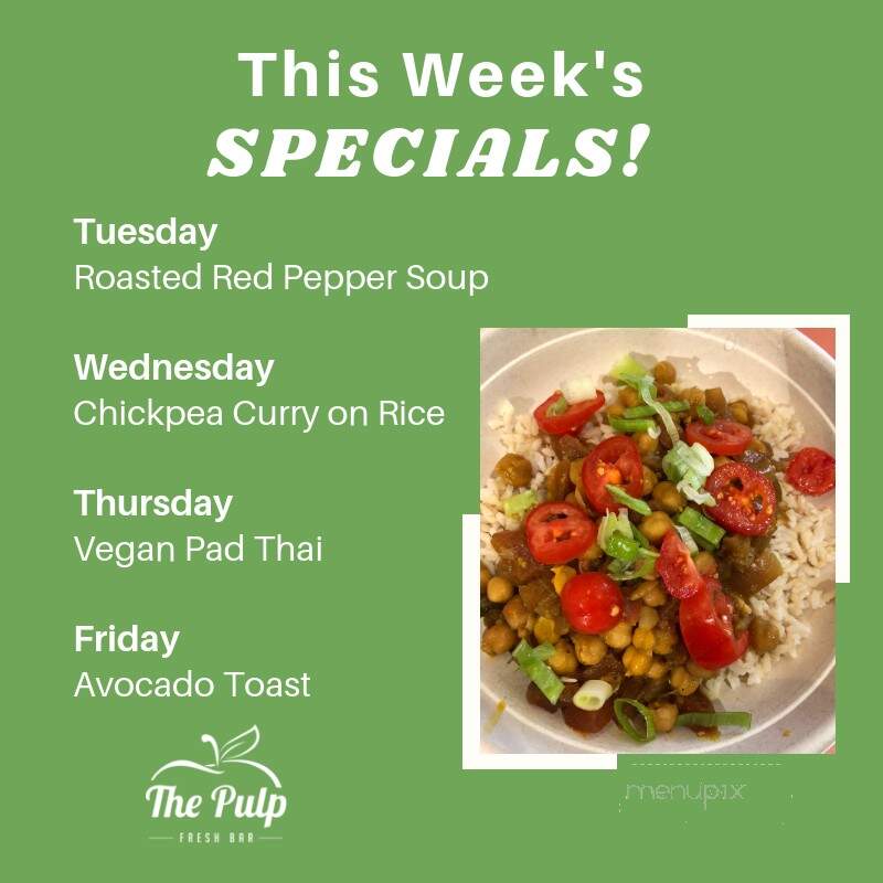 The Pulp - Stratford, ON menu_pic