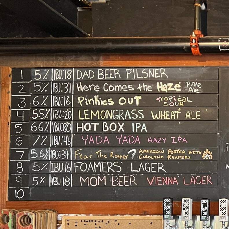 Foamers' Folly Brewing Co. - Pitt Meadows, BC menu_pic