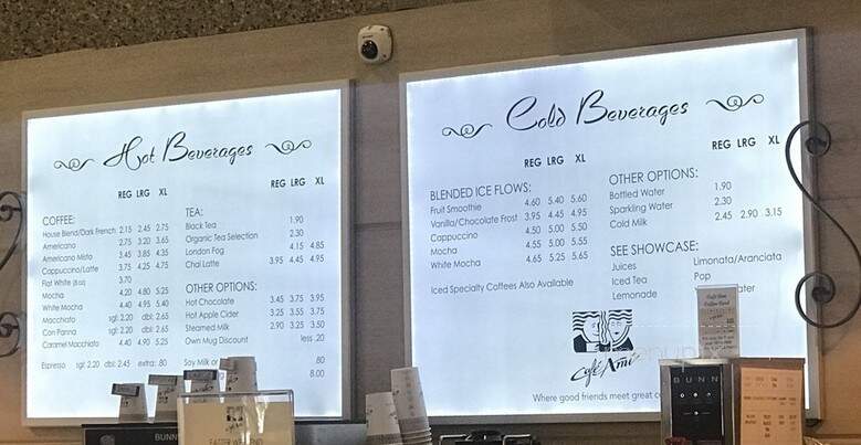 Cafe Ami - Vancouver, BC menu_pic