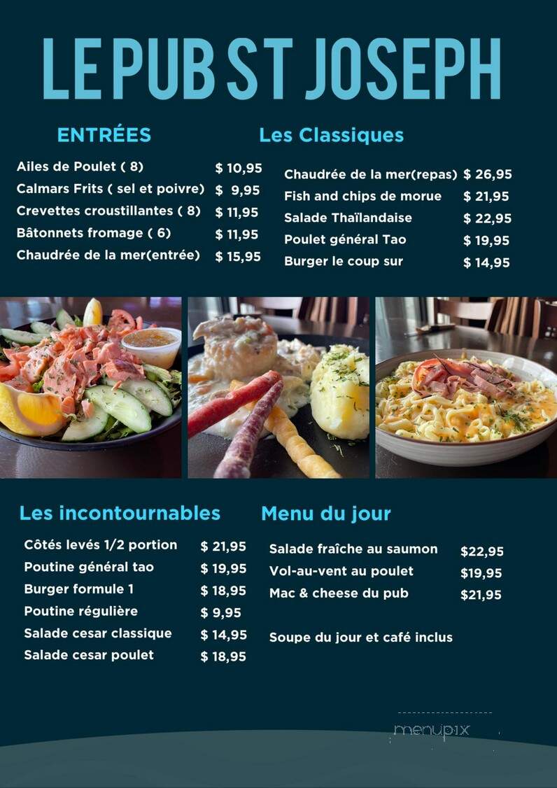 Pub St-Joseph - Carleton-sur-Mer, QC menu_pic