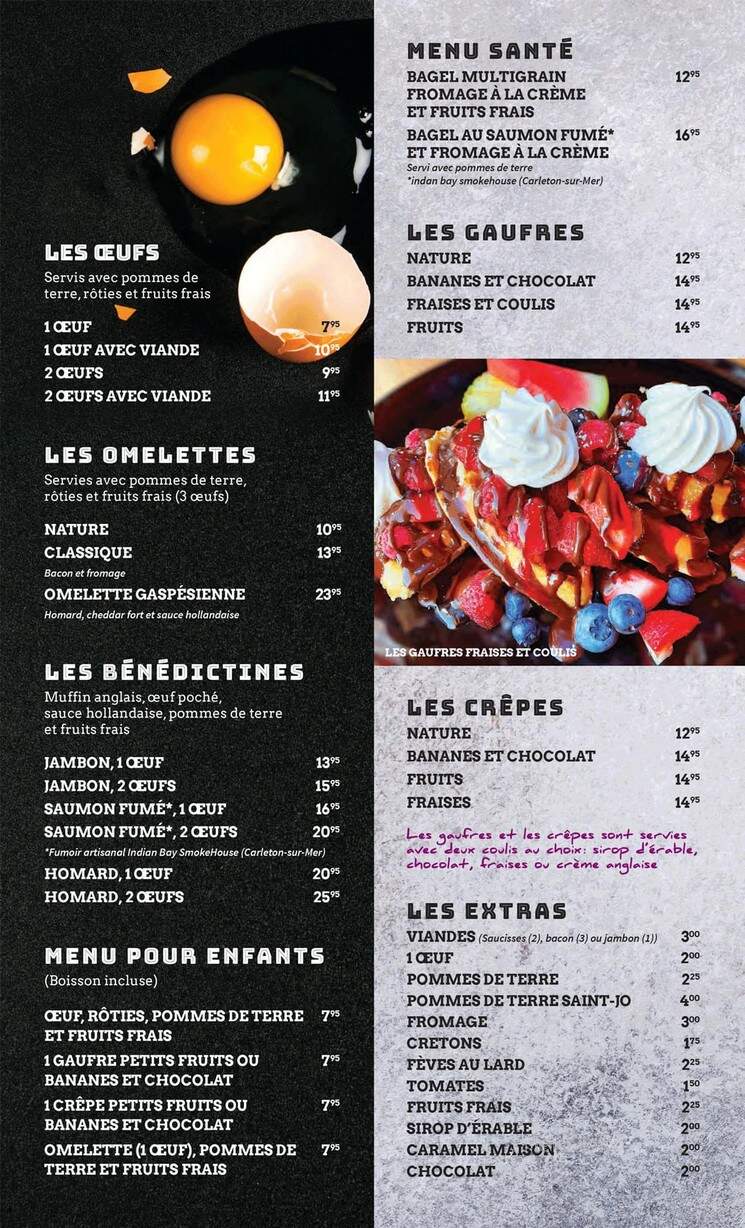 Pub St-Joseph - Carleton-sur-Mer, QC menu_pic