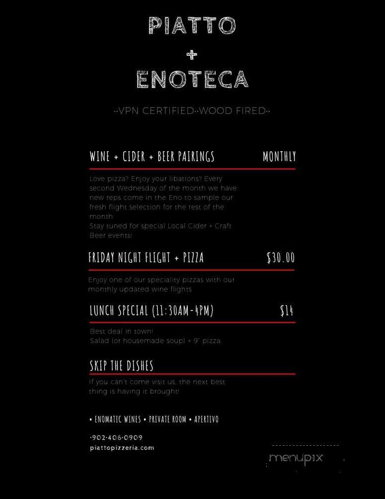 Piatto Pizzeria + Enoteca - Halifax, NS menu_pic