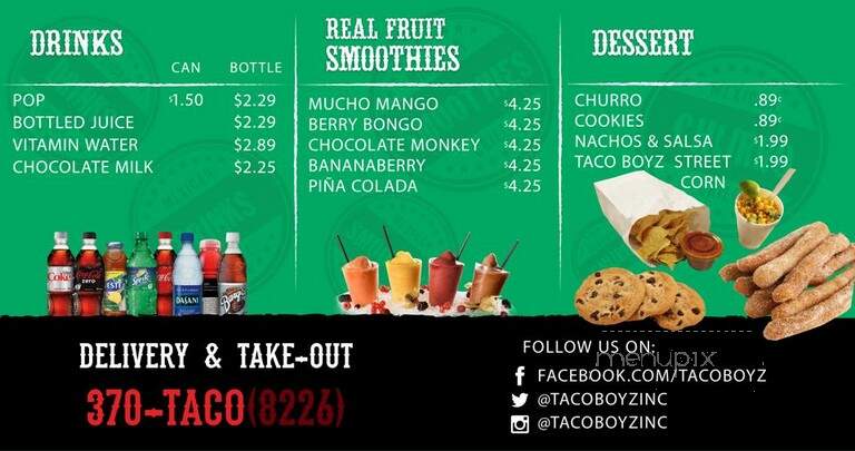 Taco Boyz - Charlottetown, PE menu_pic