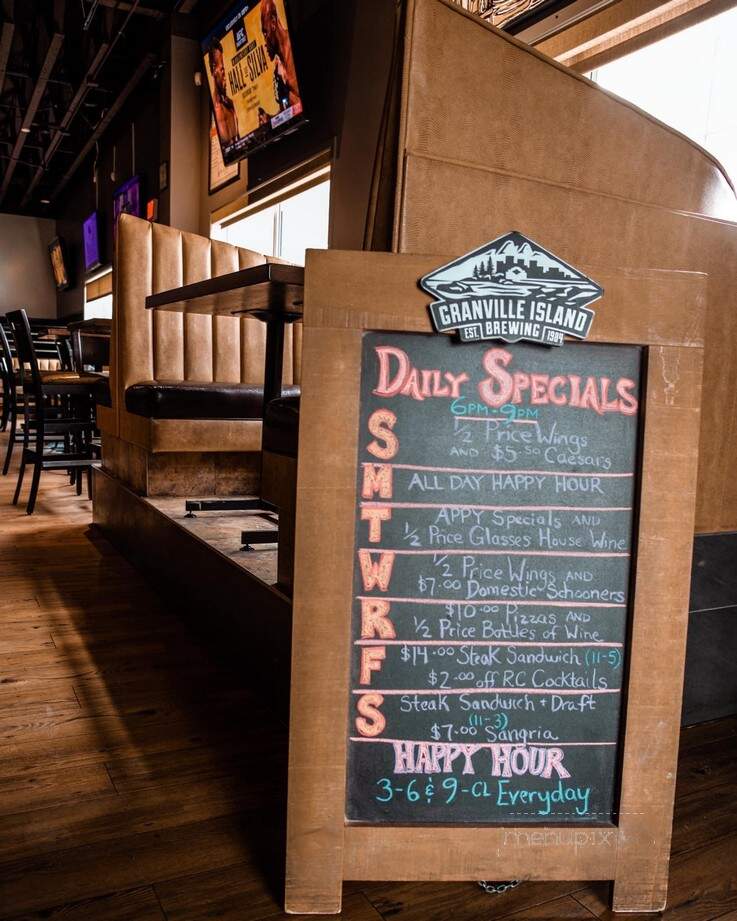 Rock Creek Tap and Grill - Regina, SK menu_pic