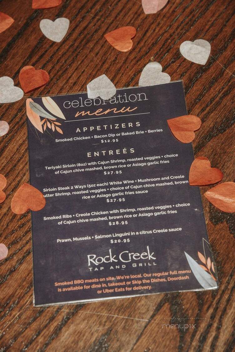 Rock Creek Tap and Grill - Regina, SK menu_pic