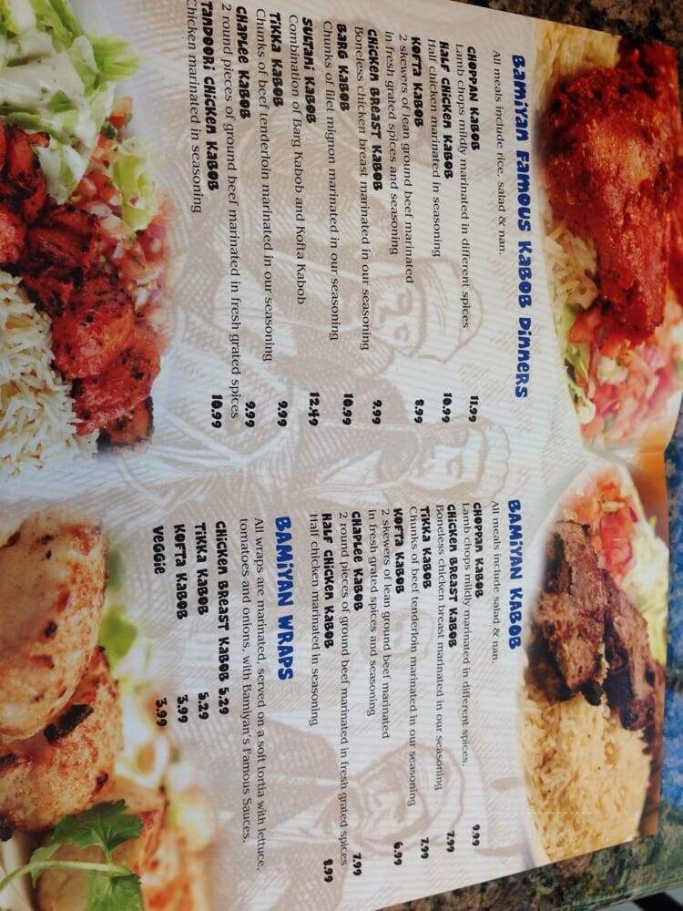 Bamiyan Kabob - Mississauga, ON menu_pic