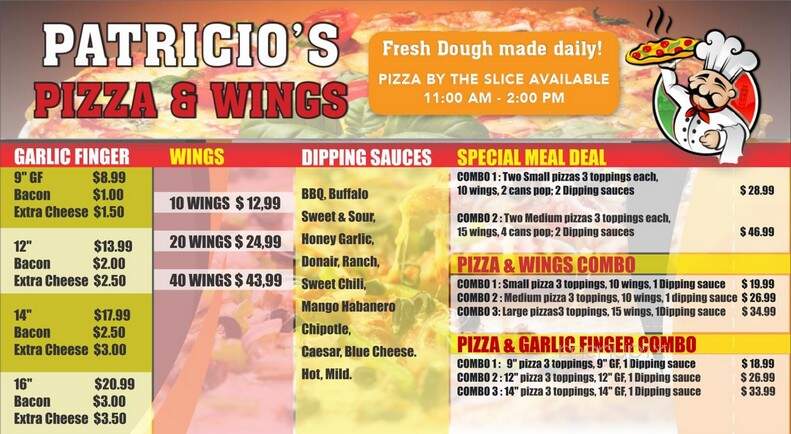 Patricio's Pizza & Caribbean Food - Moncton, NB