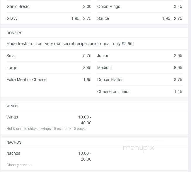 Pizza Pro - Miramichi, NB menu_pic