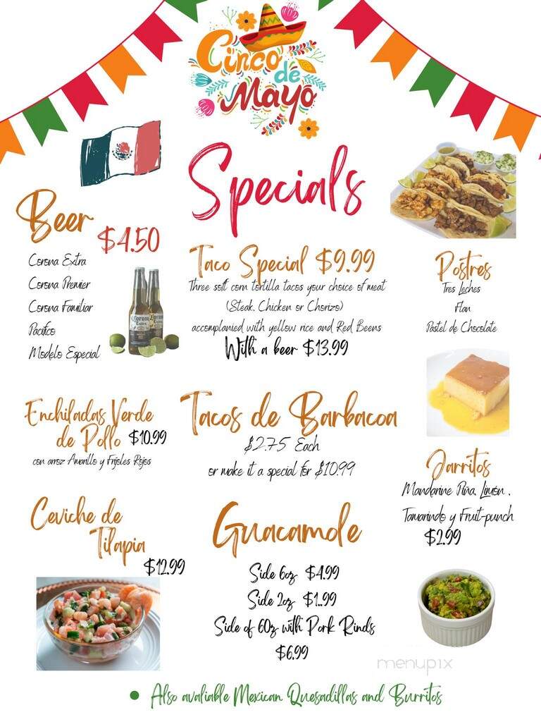La Casita Pupusas & Latin Food - Orlando, FL menu_pic