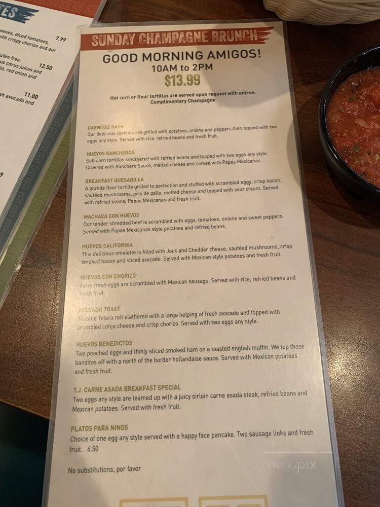 Rodrigo's Mexican Grill - Laguna Hills, CA menu_pic