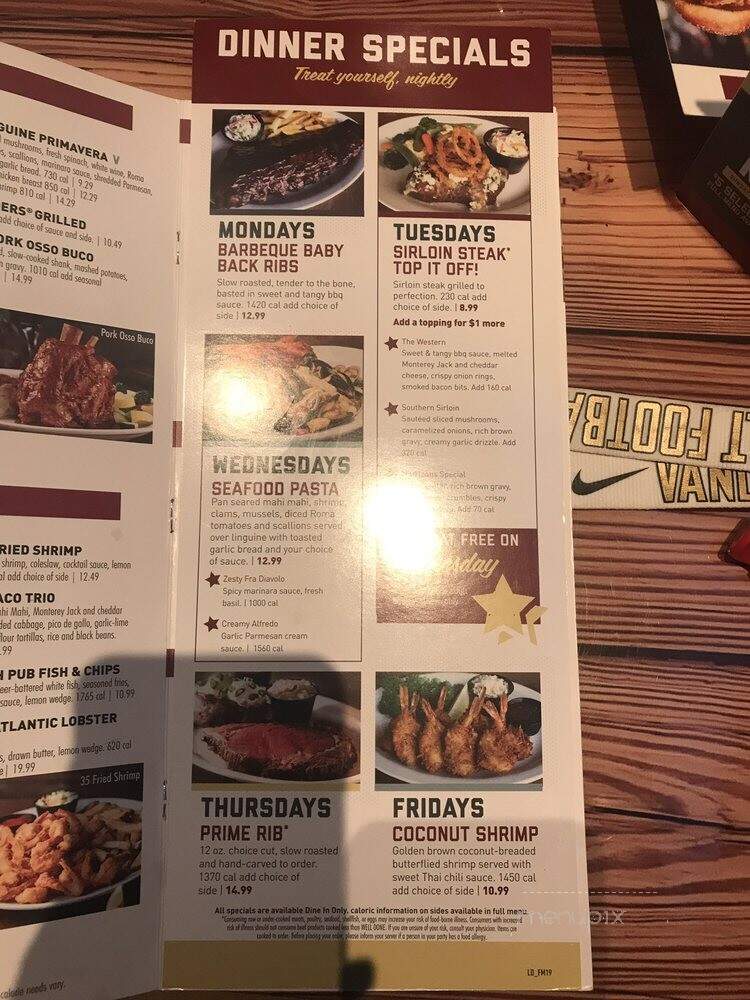 Miller's Ale House - Franklin, TN menu_pic